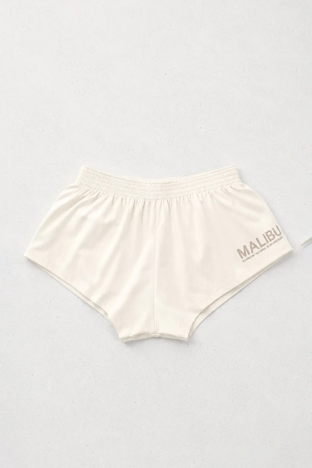 JJ Malibu Men's Stretch-It 2" Athletic Short Shorts - Off White