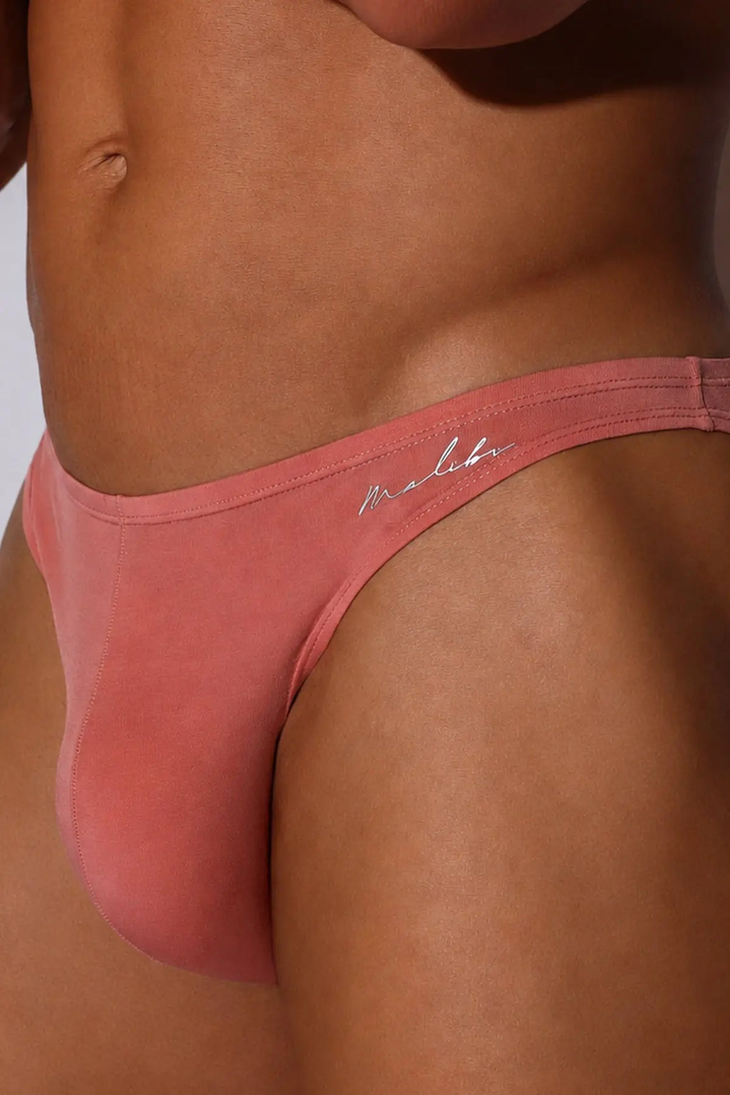 JJ Malibu Men's Premium Modal Scrunch-Back CHEEKY Brief - Baby Pink