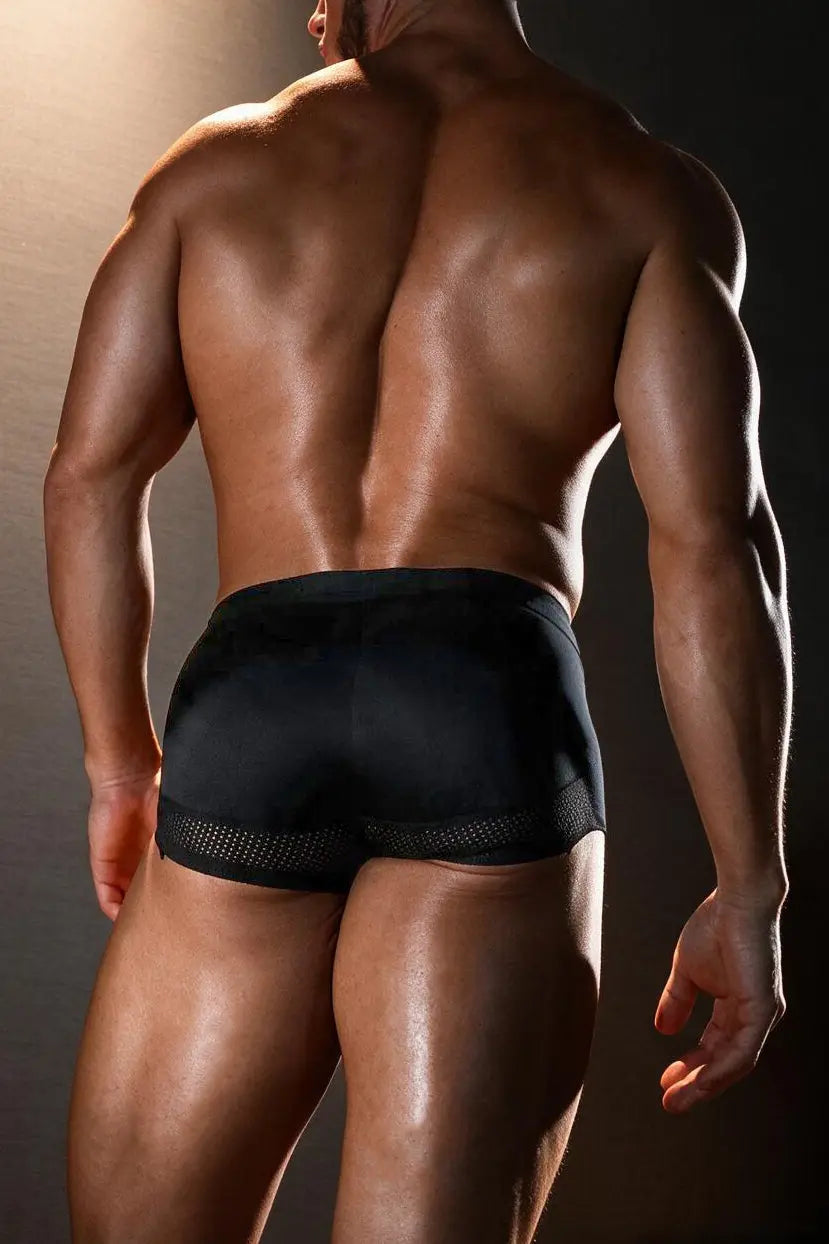JJ Malibu Men's Padded Butt-Lift Boxers - Noir