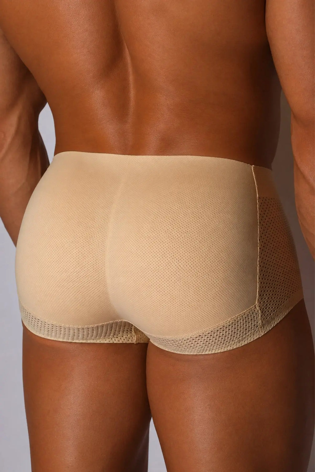 JJ Malibu Men's Padded Butt-Lift Boxers - Nude