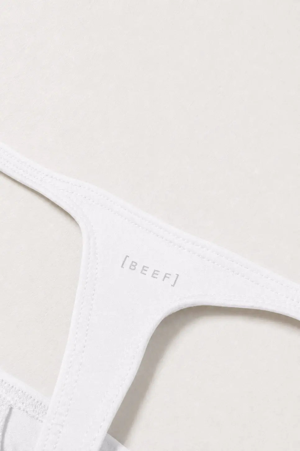 JJ Malibu Men's Strappy Little Swim Thong - Polar White