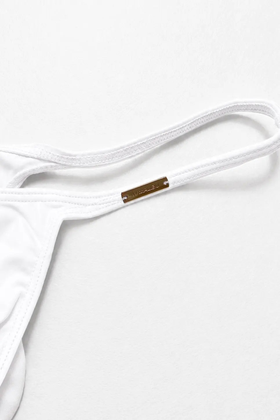 JJ Malibu Men's Strappy Little Swim Thong - Polar White