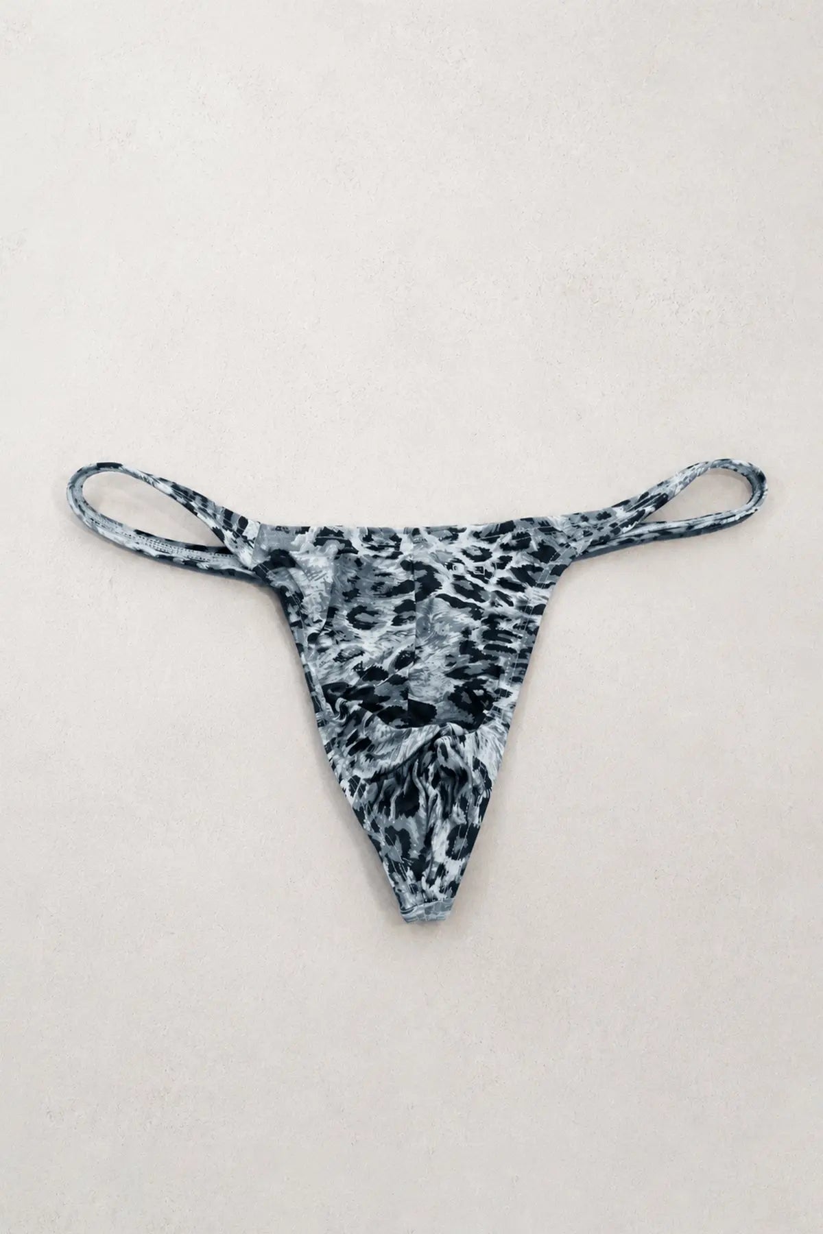 JJ Malibu Men's The Tease G-String - Grey Leopard