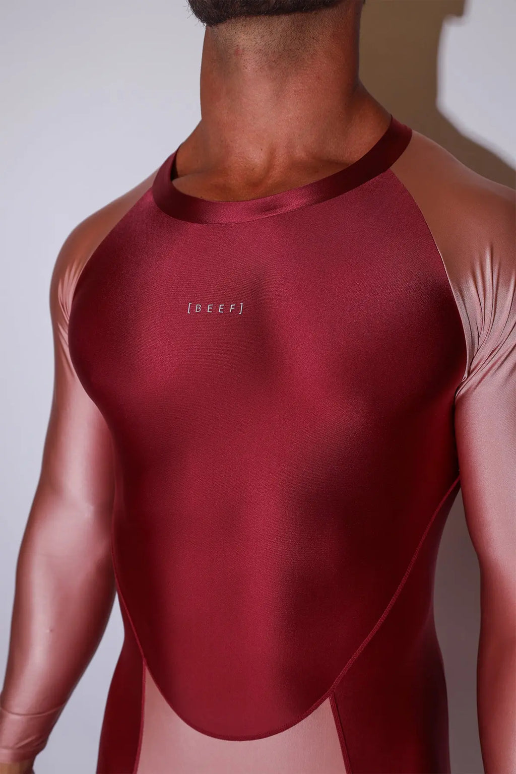 JJ Malibu Men's Contour Me Bodysuit - Pink Berry