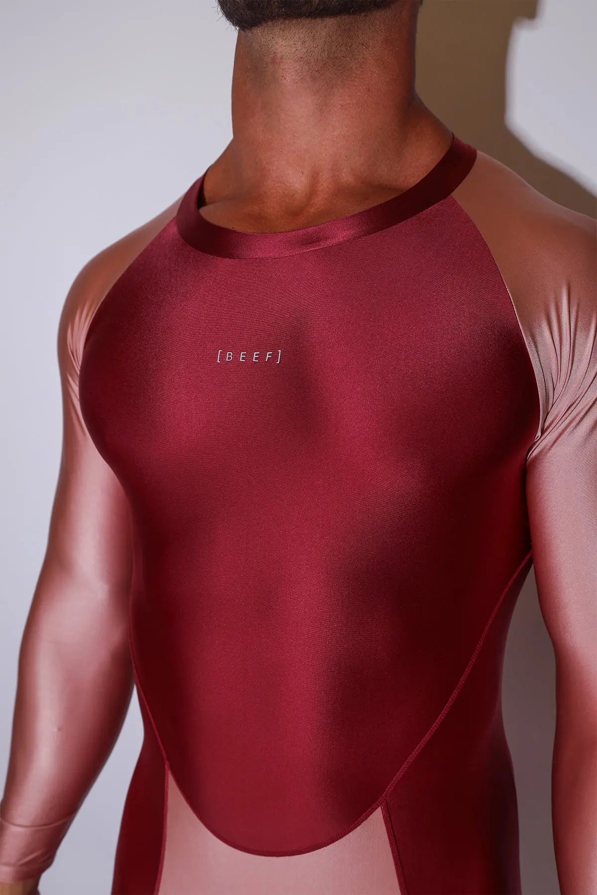 JJ Malibu Men's Contour Me Bodysuit - Pink Berry