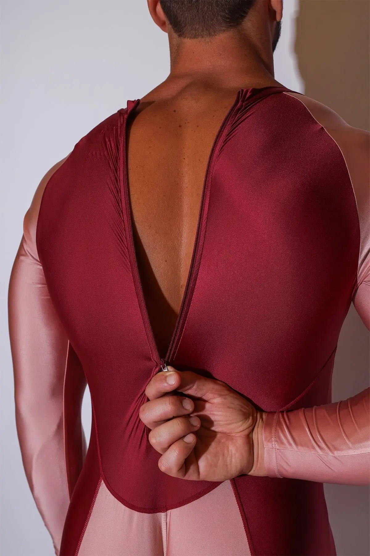 JJ Malibu Men's Contour Me Bodysuit - Pink Berry