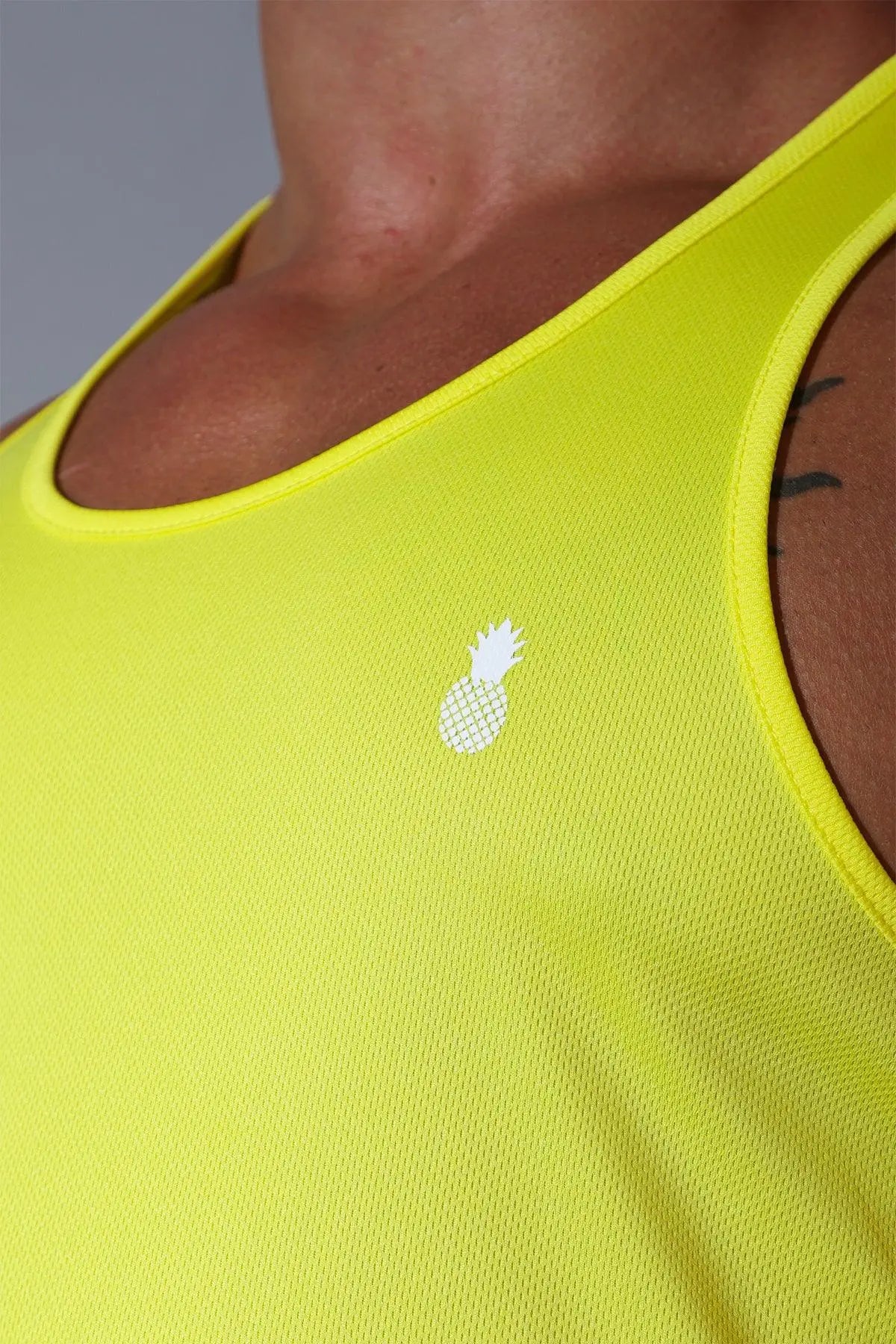 JJ Malibu Men's JJ Cool-Dry Gym Stringer - Lemon Yellow