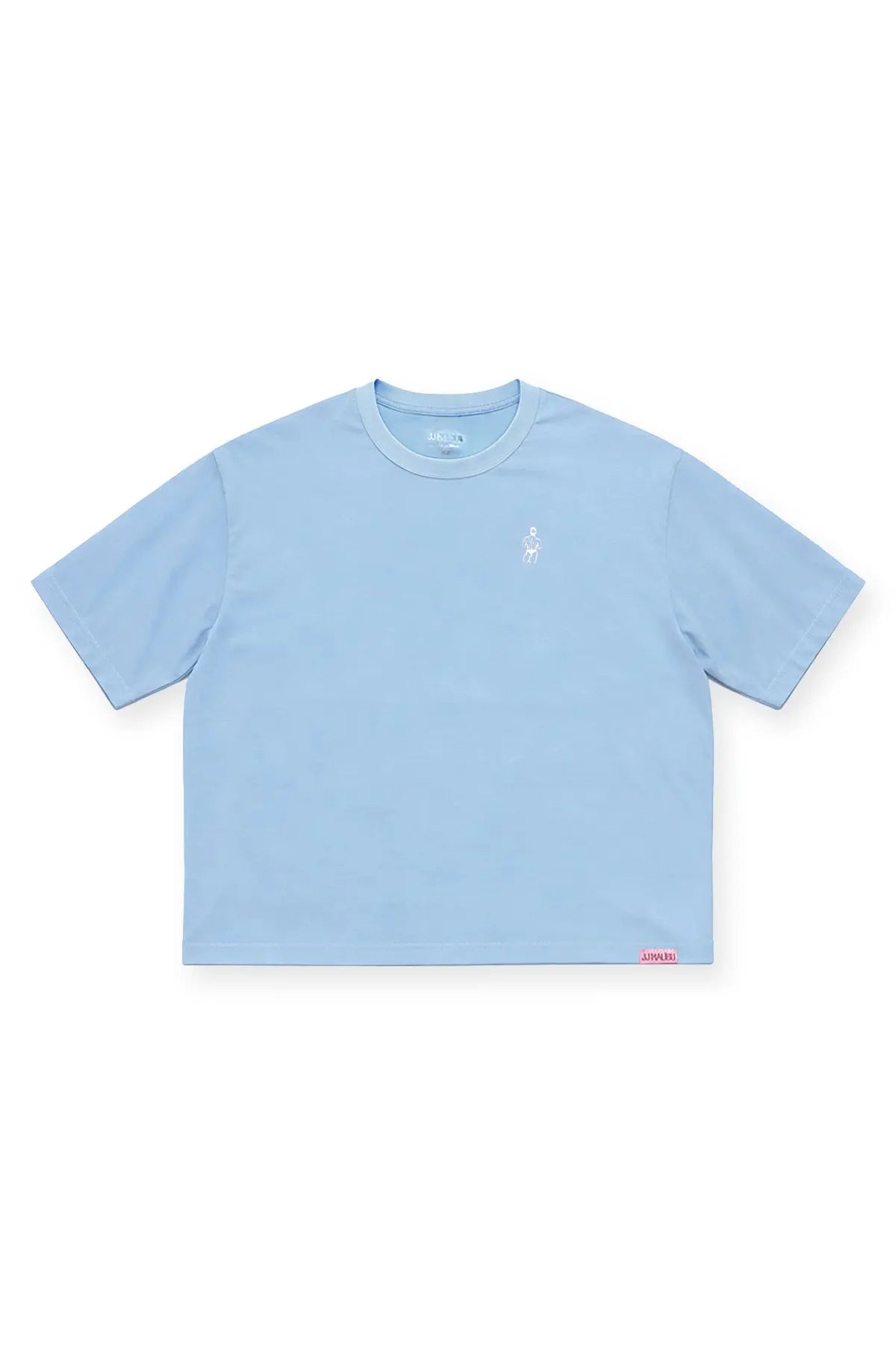 JJ Malibu Men's Oversized Relaxed Crop Top - Baby Blue