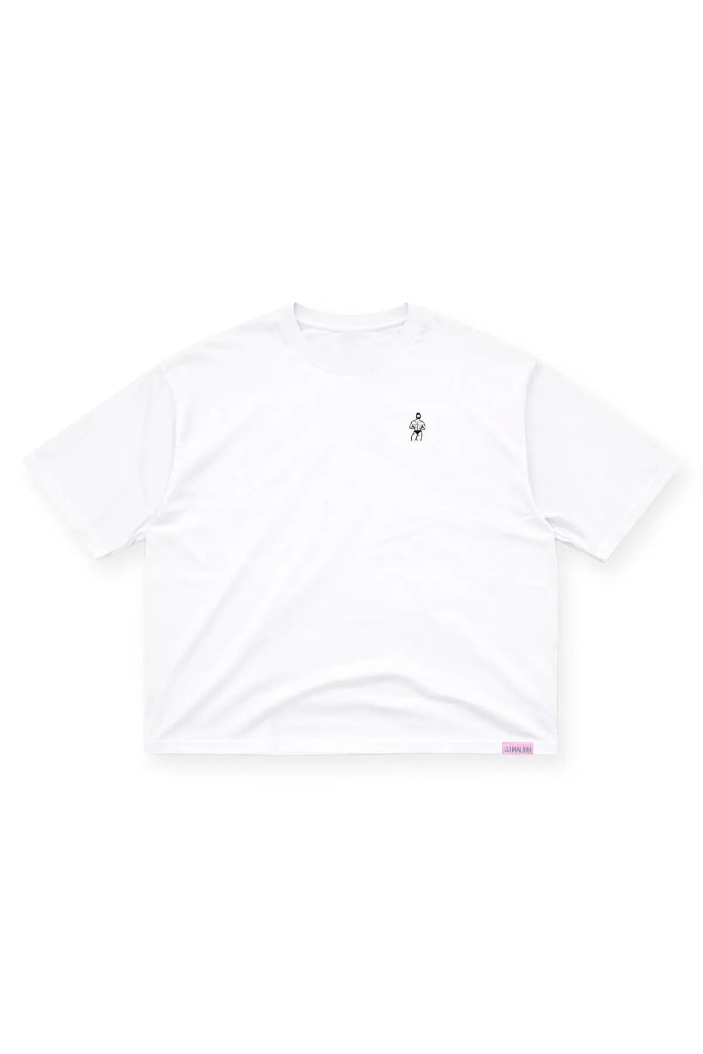 JJ Malibu Men's Oversized Relaxed Crop Top - Ivory