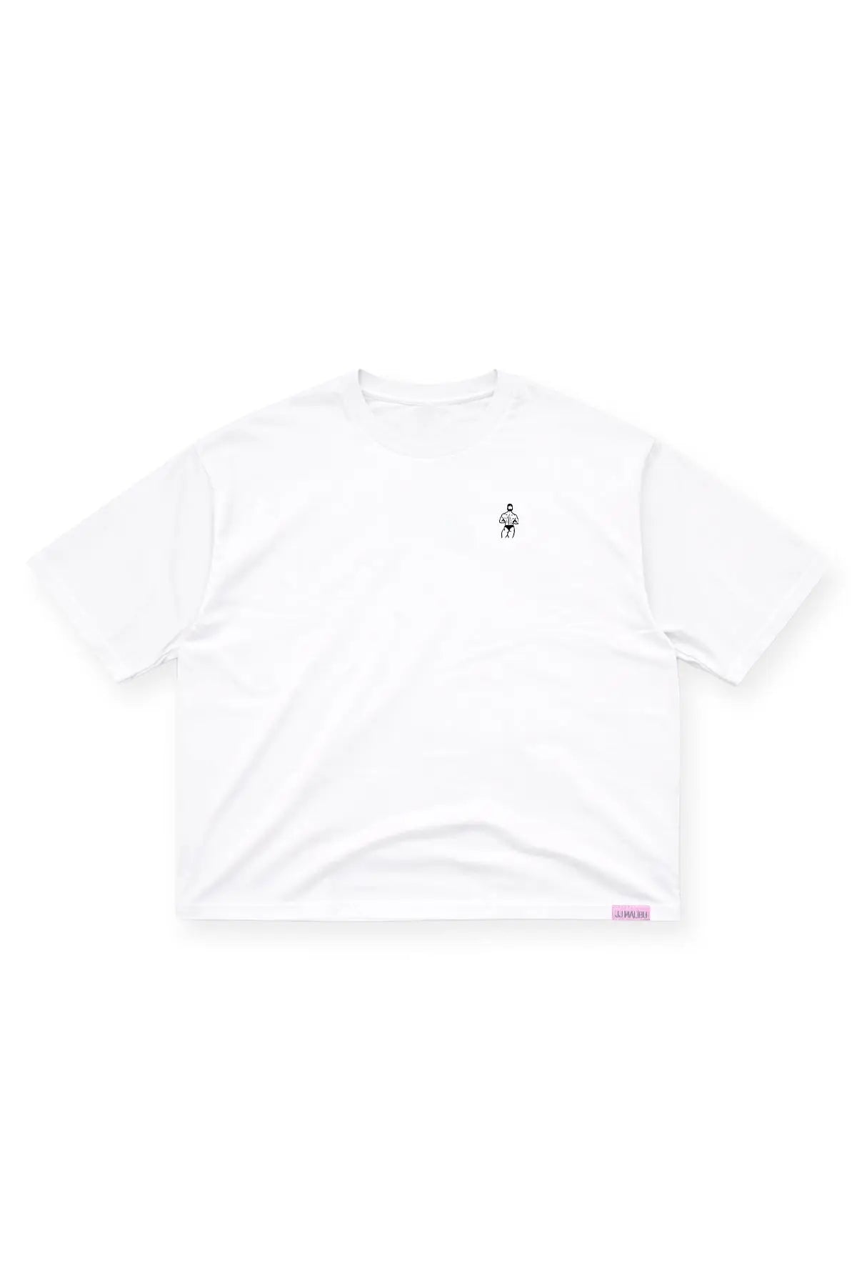 JJ Malibu Men's Oversized Relaxed Crop Top - Ivory