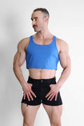 JJ Malibu Men's JJ Dry-Cool Crop Tank Top - Royal Blue