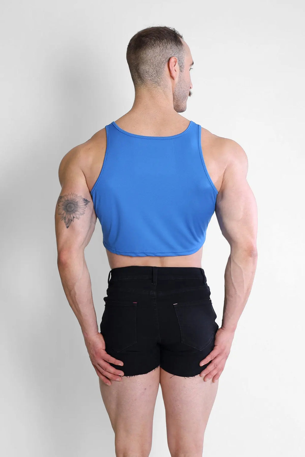 JJ Malibu Men's JJ Dry-Cool Crop Tank Top - Royal Blue