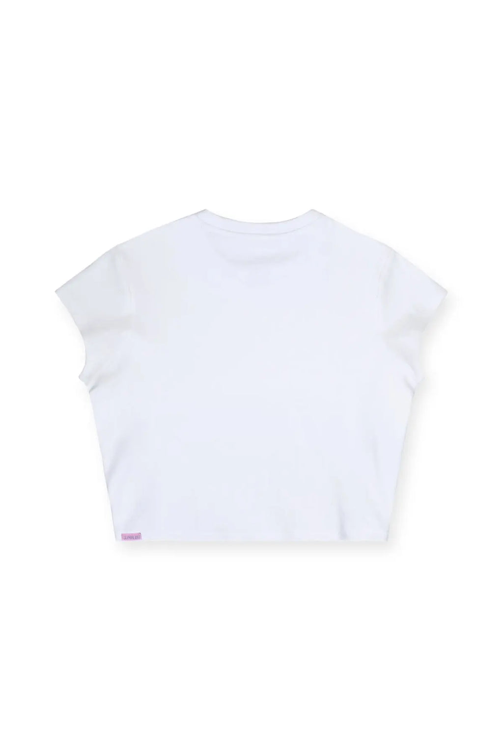 JJ Malibu Men's Cap Sleeve Rib Knit Crop Top - Ivory