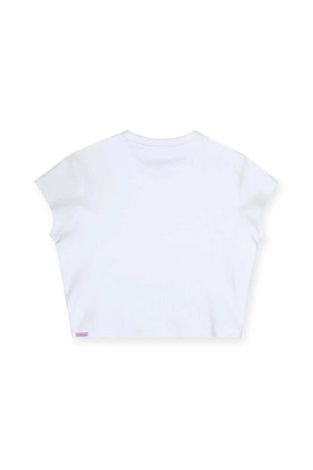 JJ Malibu Men's Cap Sleeve Rib Knit Crop Top - Ivory