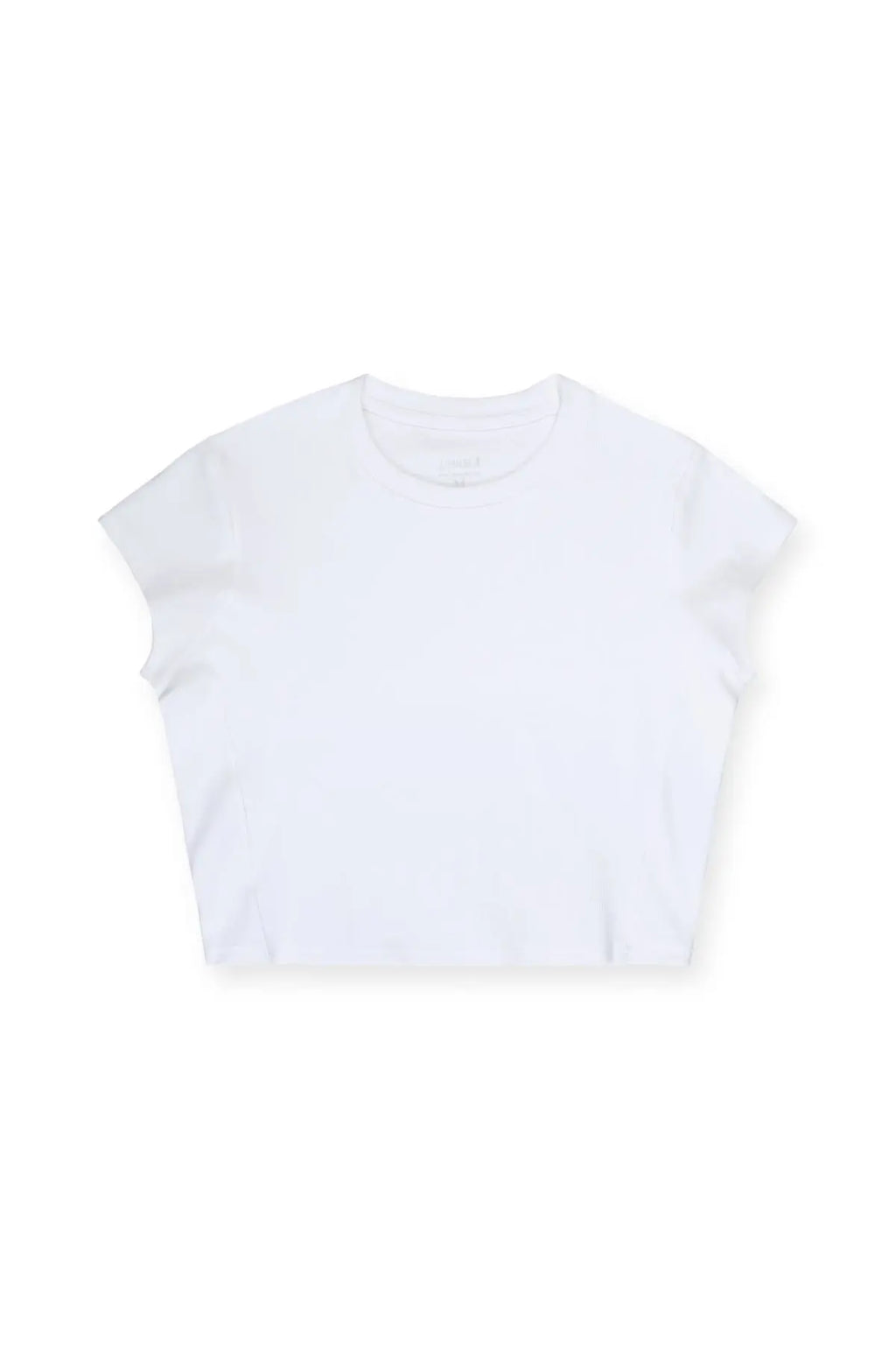 JJ Malibu Men's Cap Sleeve Rib Knit Crop Top - Ivory
