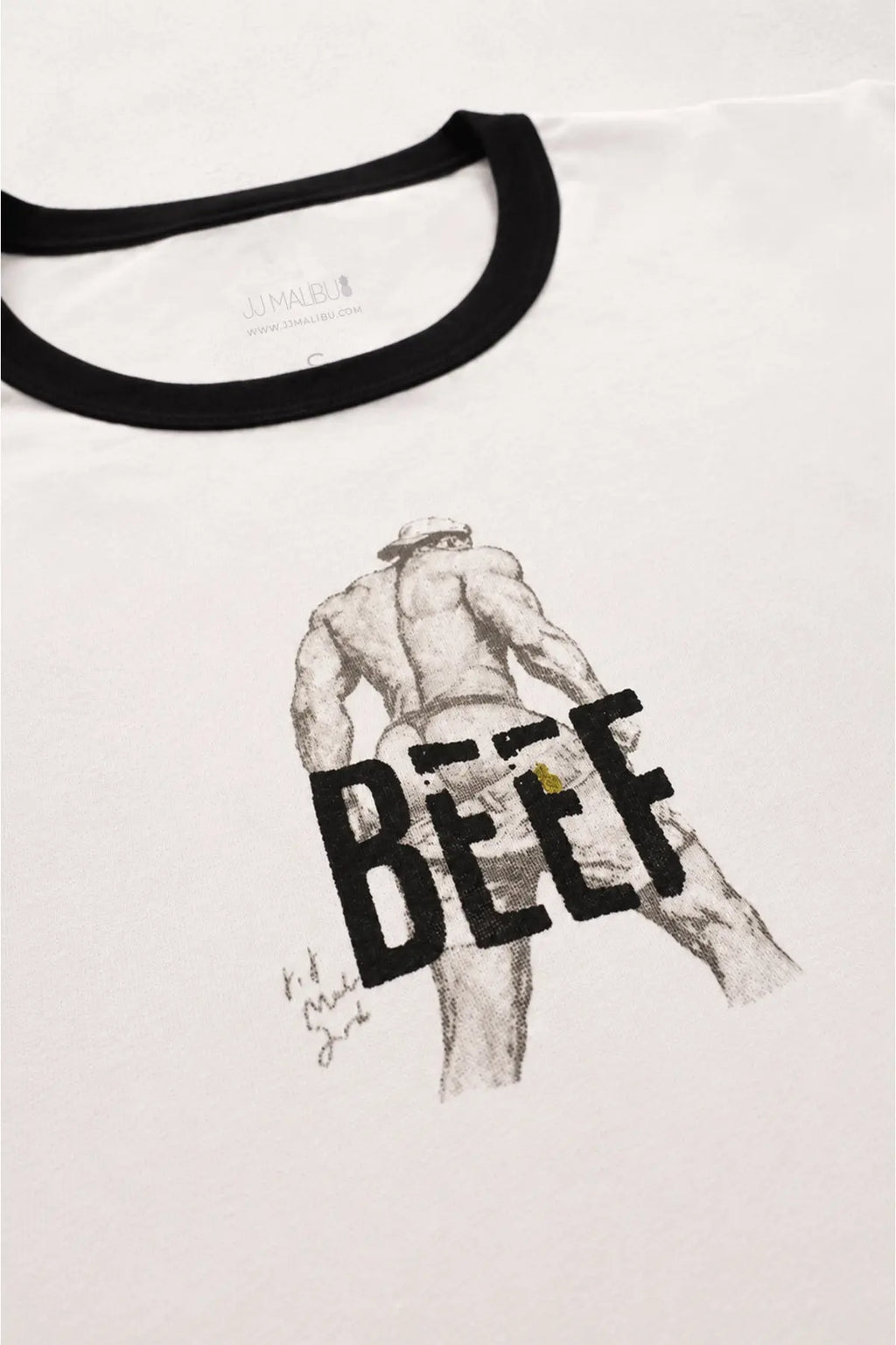 JJ Malibu Men's Vintage Ringer Tee - Beefcake
