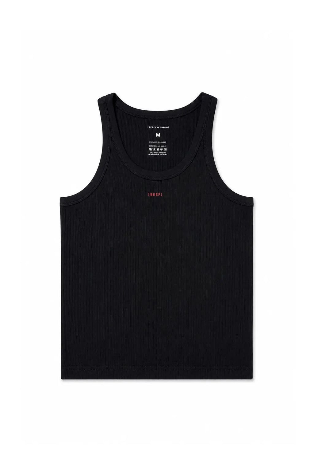 JJ Malibu Men's Slim Rib Knit Tank Top - Black