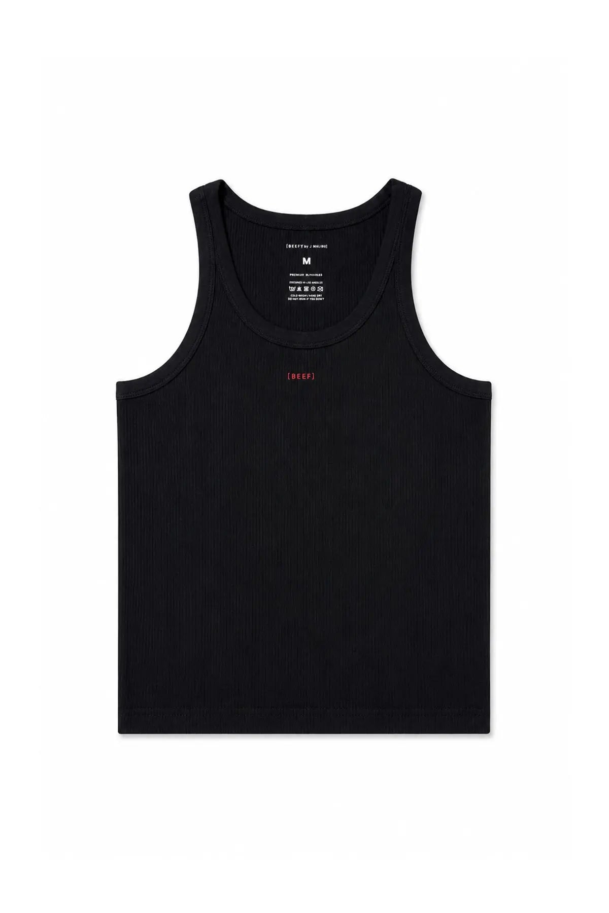 JJ Malibu Men's Slim Rib Knit Tank Top - Black
