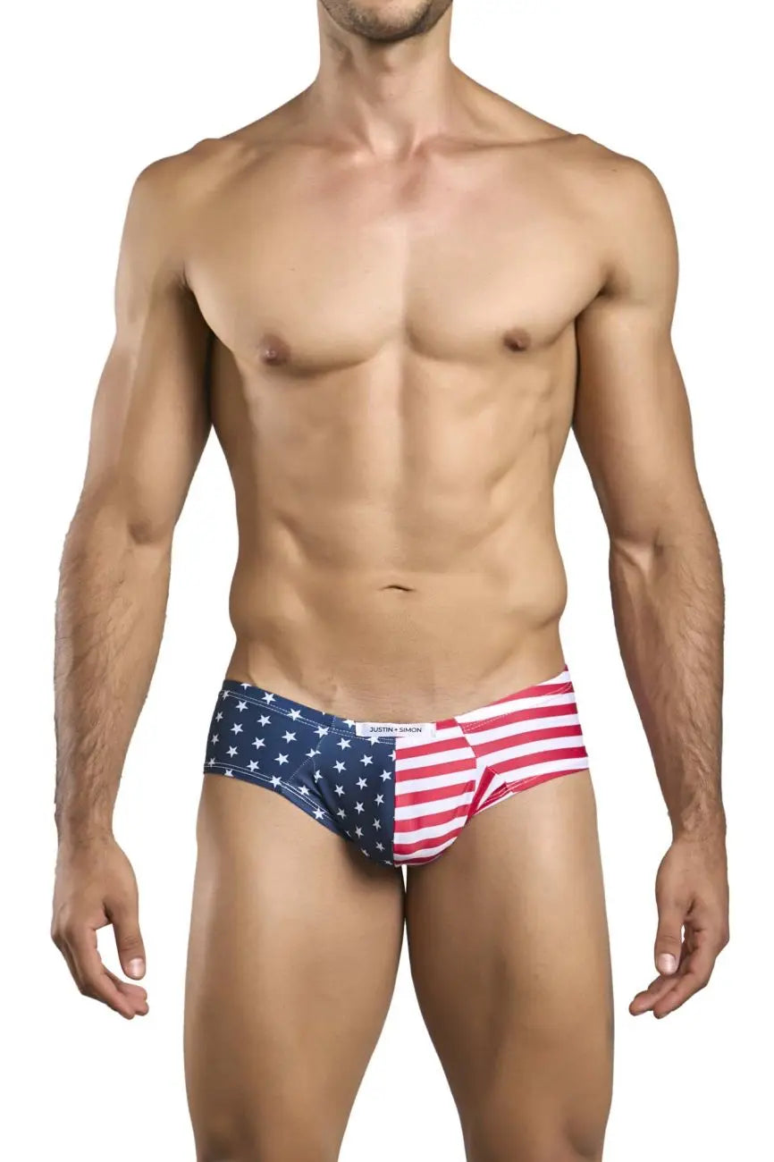 JUSTIN+SIMON XSJ22 치크 브리프 컬러 USA 플래그