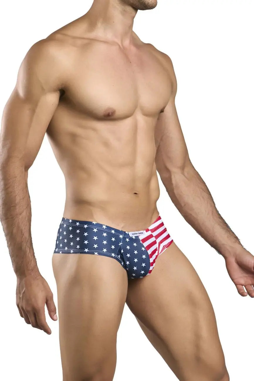 JUSTIN+SIMON XSJ22 치크 브리프 컬러 USA 플래그