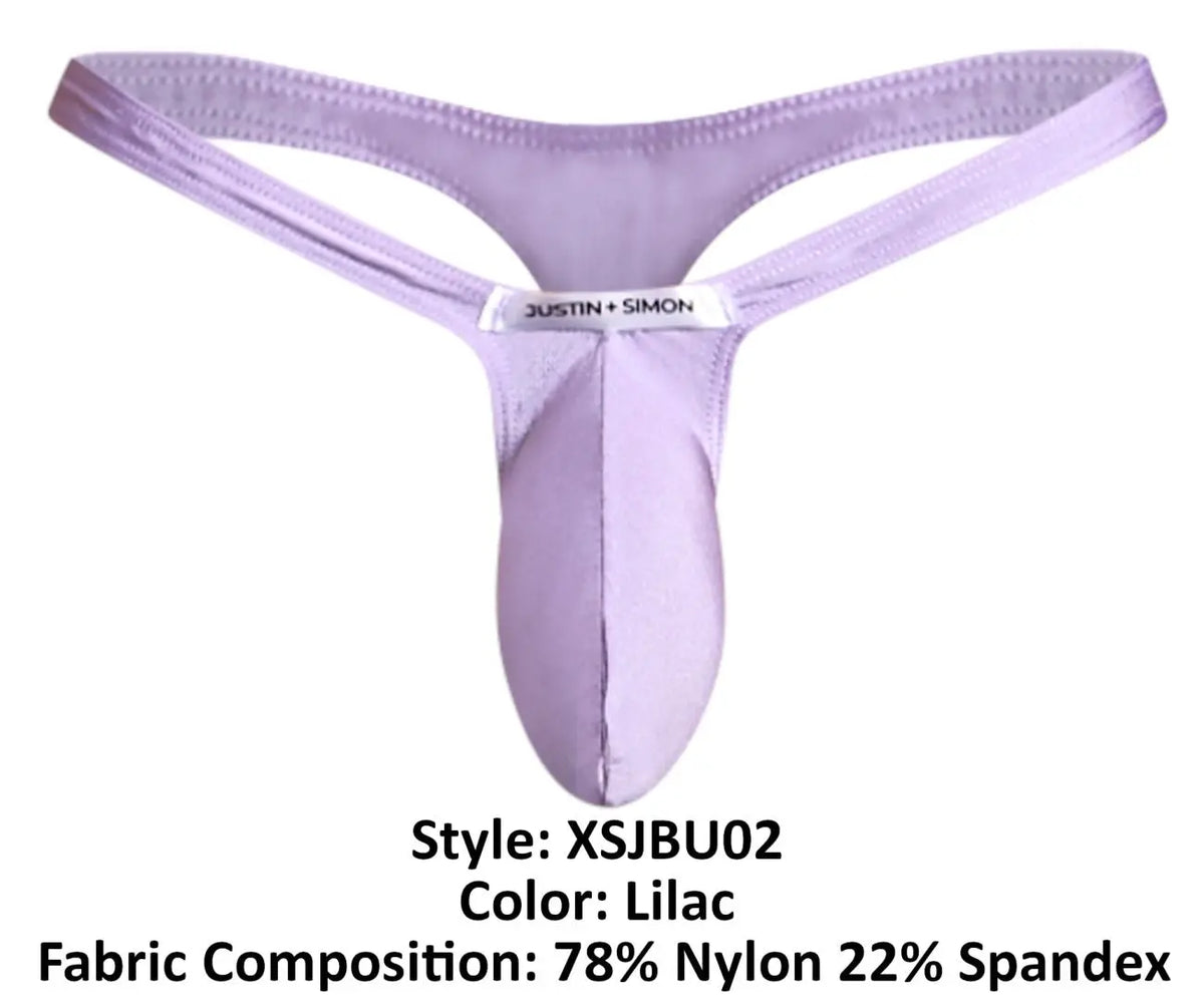 JUSTIN+SIMON 남성 속옷 XSJBU02 불지 티팬티 색상 라일락