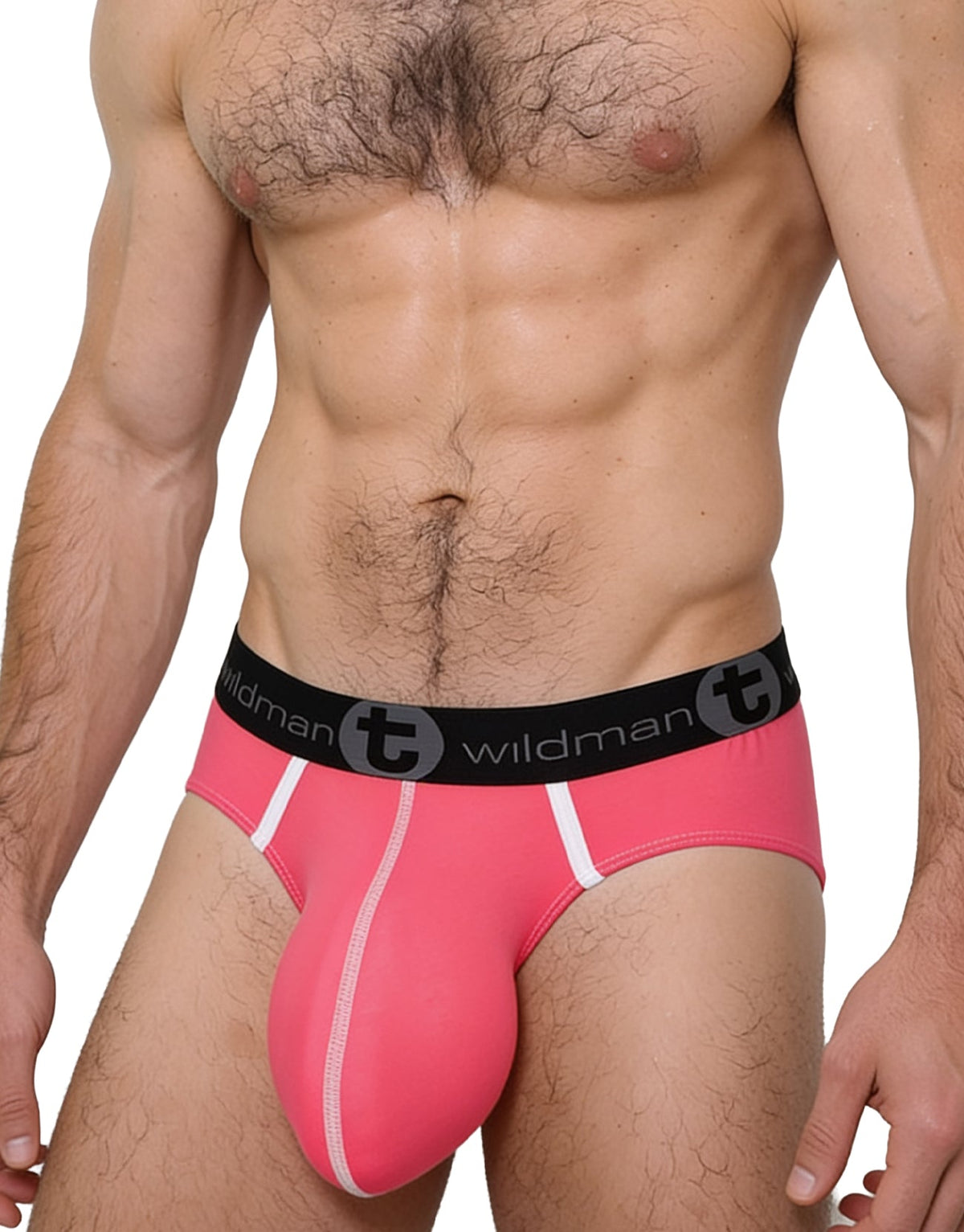 WildmanT Men's Modal Monster Cock Brief Pink
