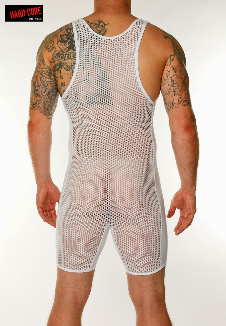 Go Softwear 4208 Men's Chain Link Mesh Singlet - White