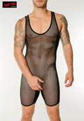 Go Softwear 4208 Men's Chain Link Mesh Singlet - Black