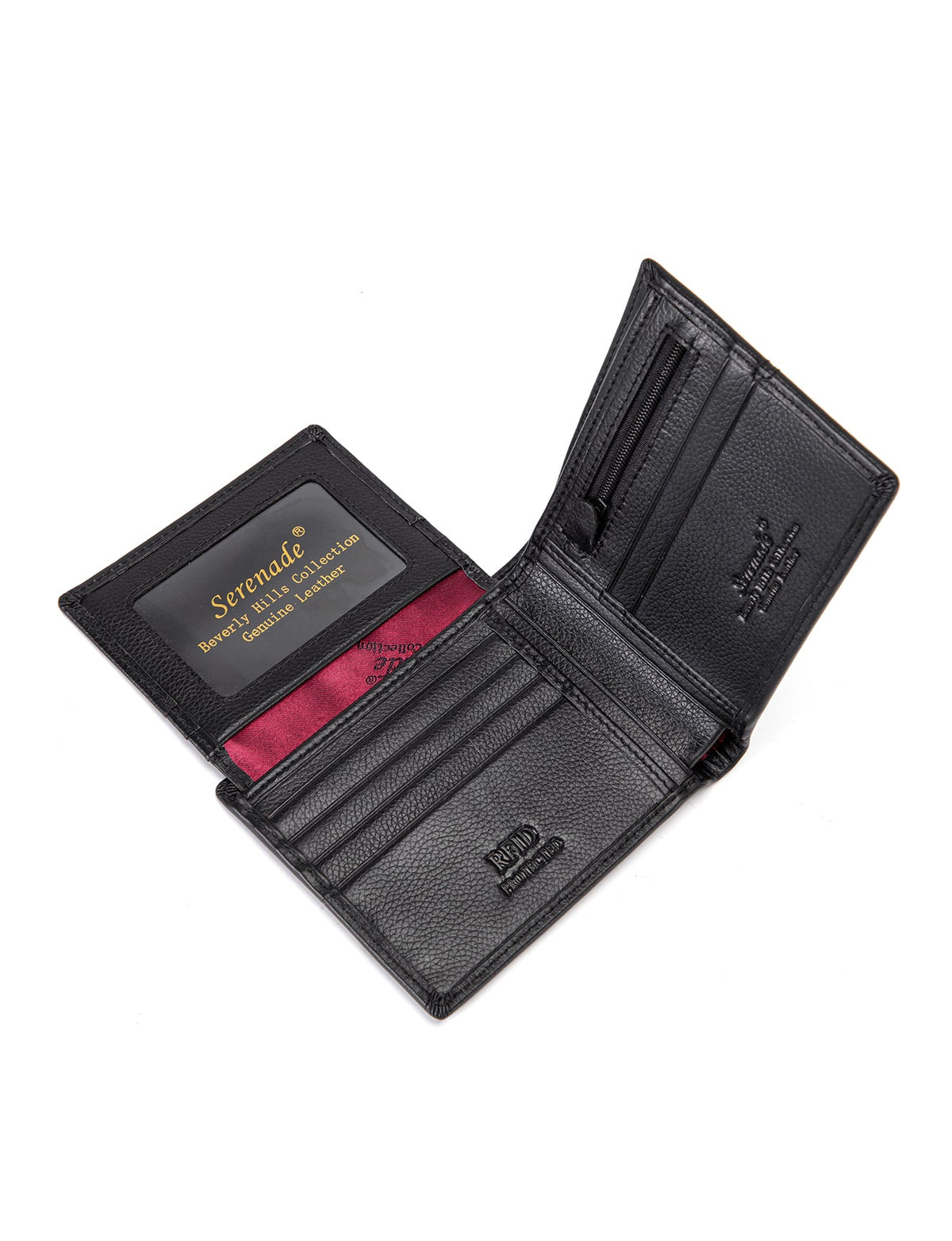 CAESAR MEN'S BILLFOLD LEATHER WALLET WITH RFID- MW1-101B