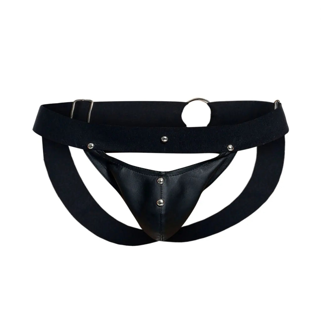 MaleBasics Men's Underwear DMBL04 DNGEON Peakaboo Jockstrap Color Black