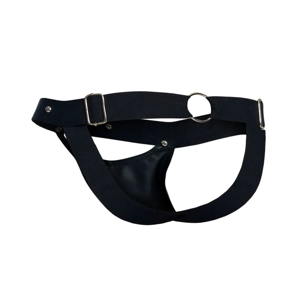 MaleBasics Men's Underwear DMBL04 DNGEON Peakaboo Jockstrap Color Black
