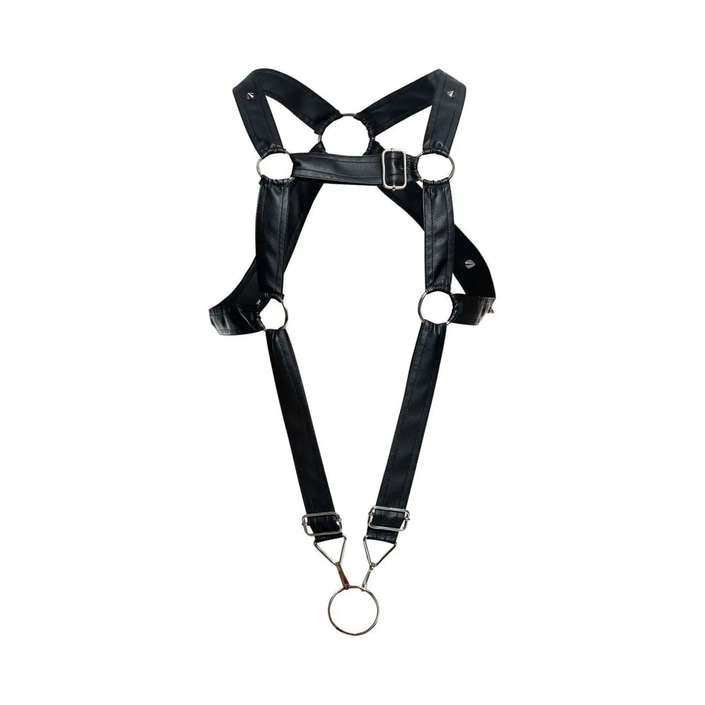 MaleBasics Men's Underwear DMBL07 DNGEON Cross Cockring Harness Color Black