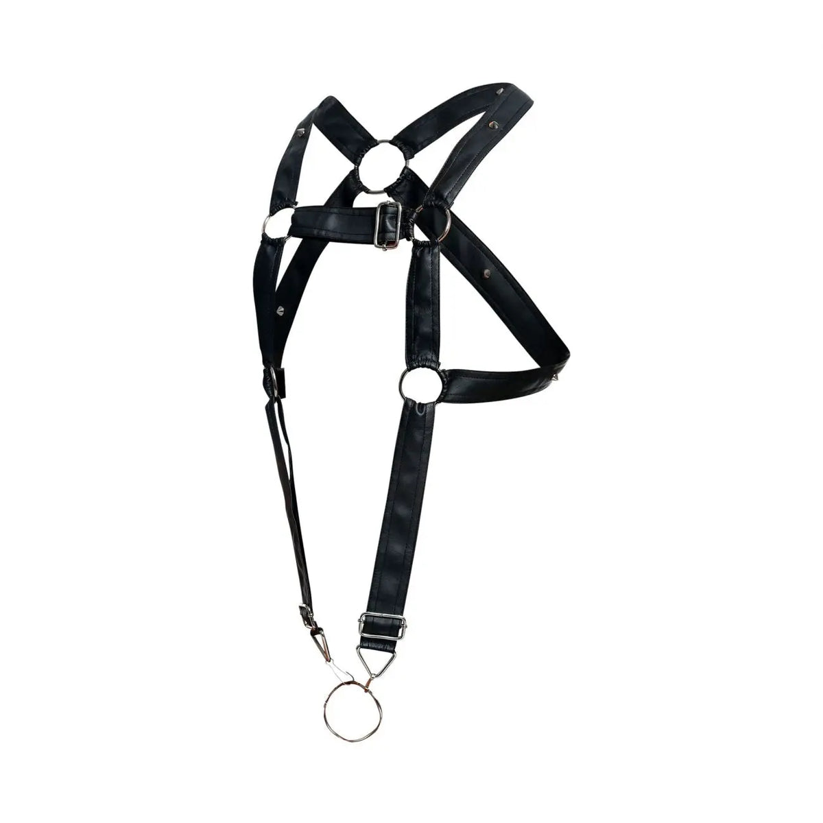 MaleBasics Men's Underwear DMBL07 DNGEON Cross Cockring Harness Color Black