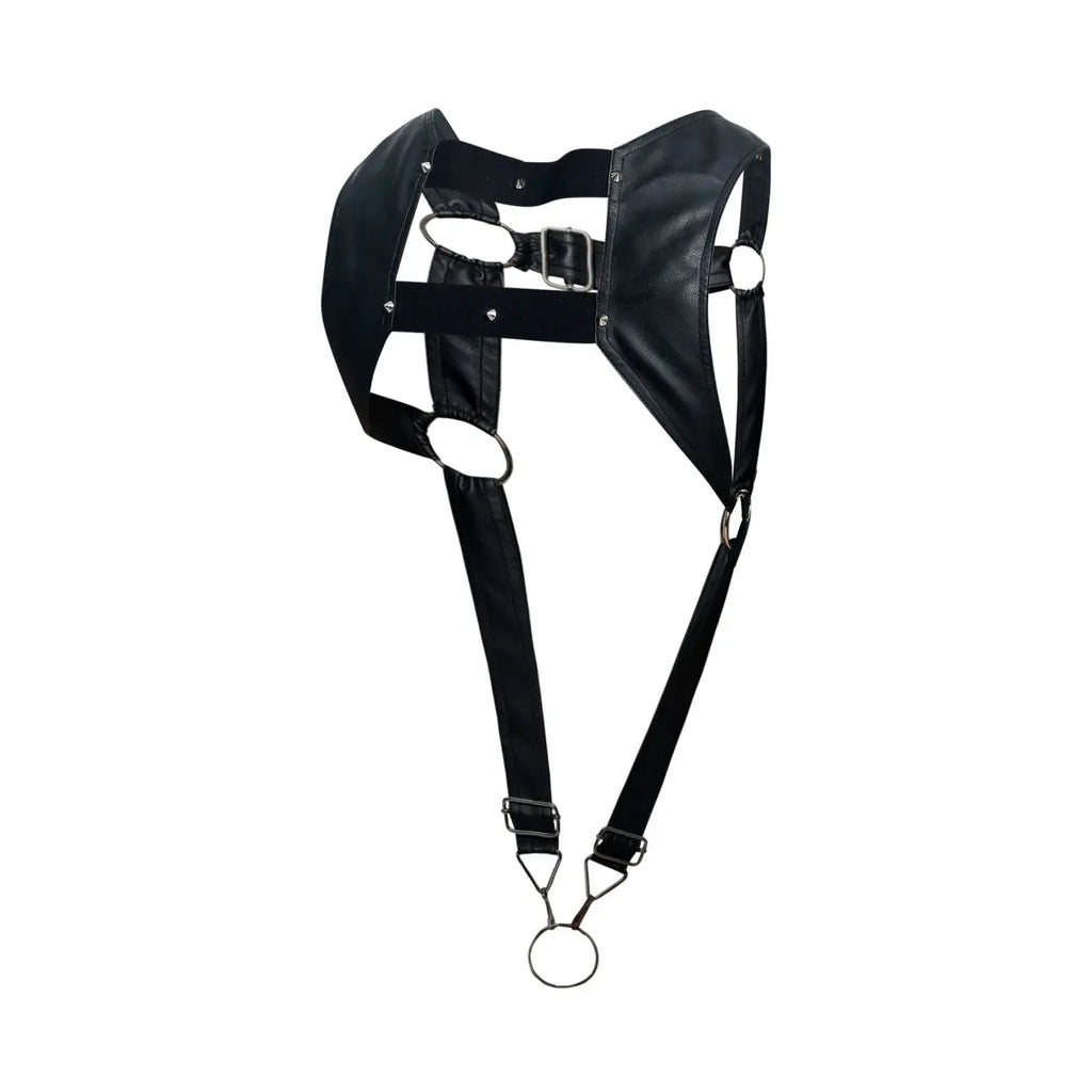 MaleBasics メンズ下着 DMBL08 DNGEONクロップトップ コックリングハーネス カラー：ブラック