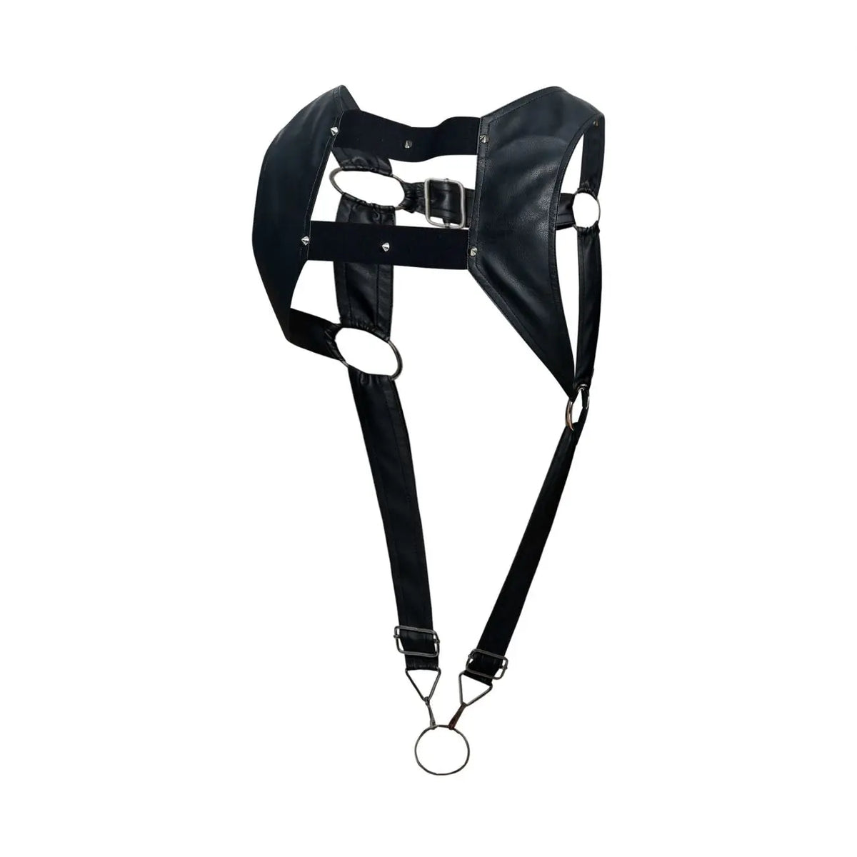 MaleBasics メンズ下着 DMBL08 DNGEONクロップトップ コックリングハーネス カラー：ブラック