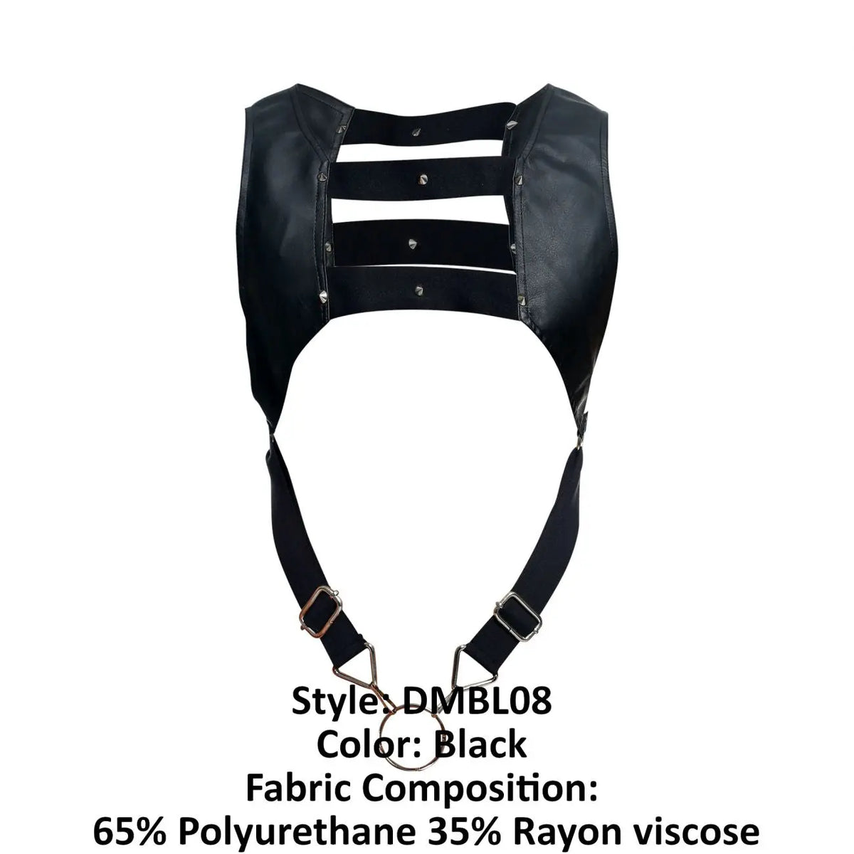 MaleBasics メンズ下着 DMBL08 DNGEONクロップトップ コックリングハーネス カラー：ブラック