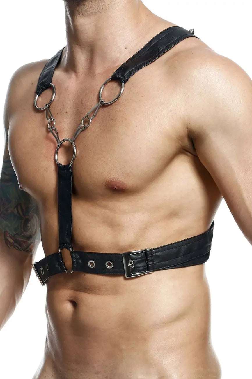 MaleBasics 남성 란제리 DMBL09 던전 크로스 체인 하네스 색상 블랙