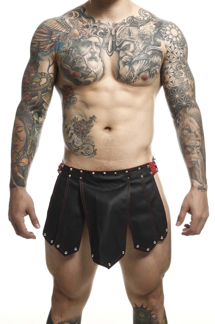 MaleBasics 남성 란제리 DMBL10 던전 로마 스커트 색상 블랙-레드