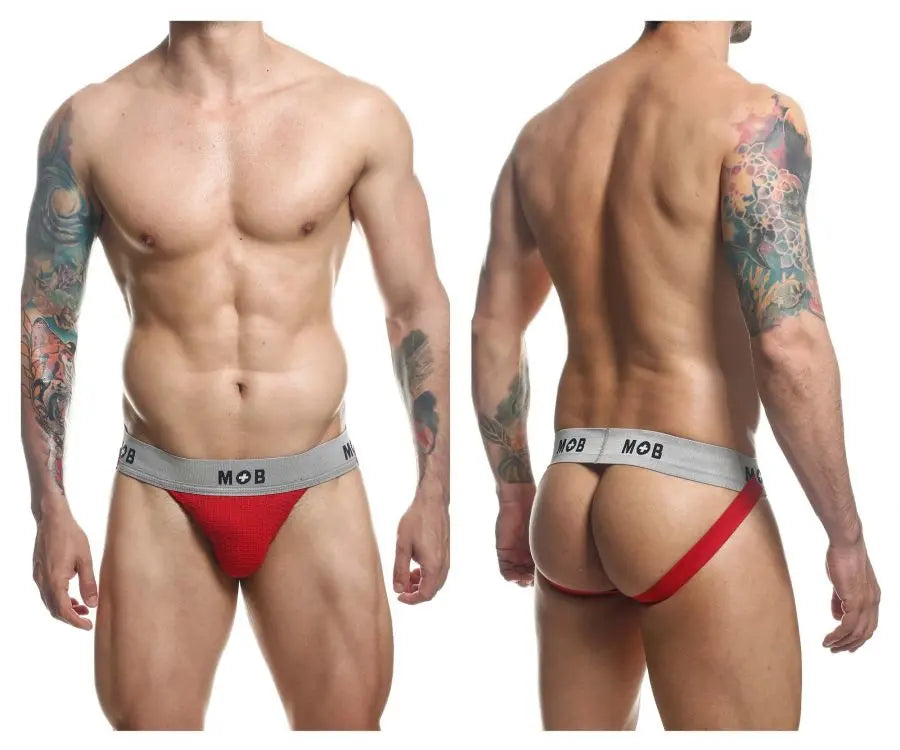 MaleBasics 남성 속옷 MBL107 MOB 클래식 페티시 3인치 조크스트랩 색상 레드