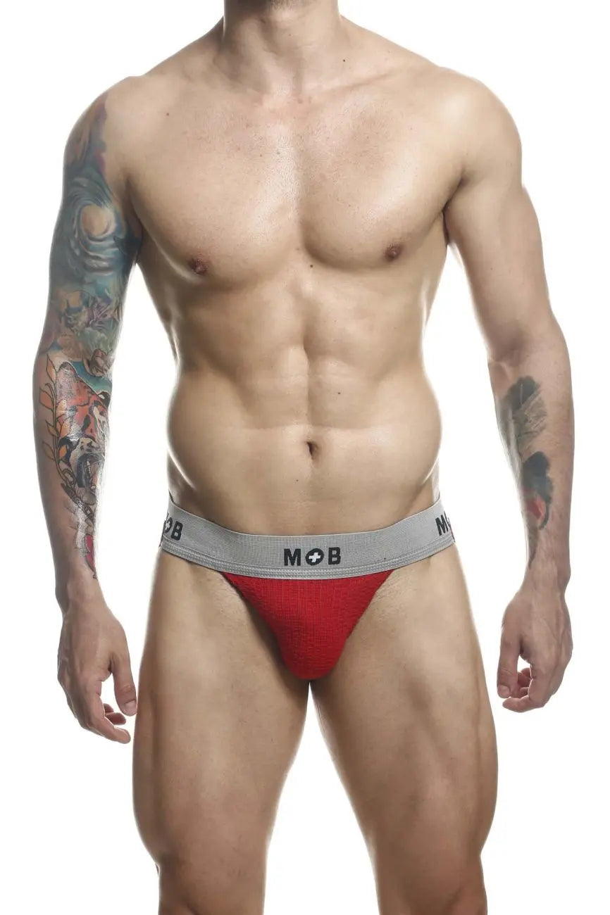 MaleBasics 남성 속옷 MBL107 MOB 클래식 페티시 3인치 조크스트랩 색상 레드
