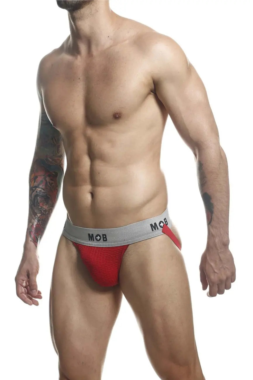 MaleBasics 남성 속옷 MBL107 MOB 클래식 페티시 3인치 조크스트랩 색상 레드
