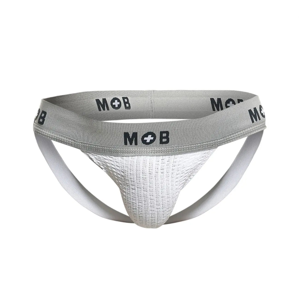 MaleBasics Men's Underwear MBL107 MOB Classic Fetish Jock 3 Inches Jockstrap Color White