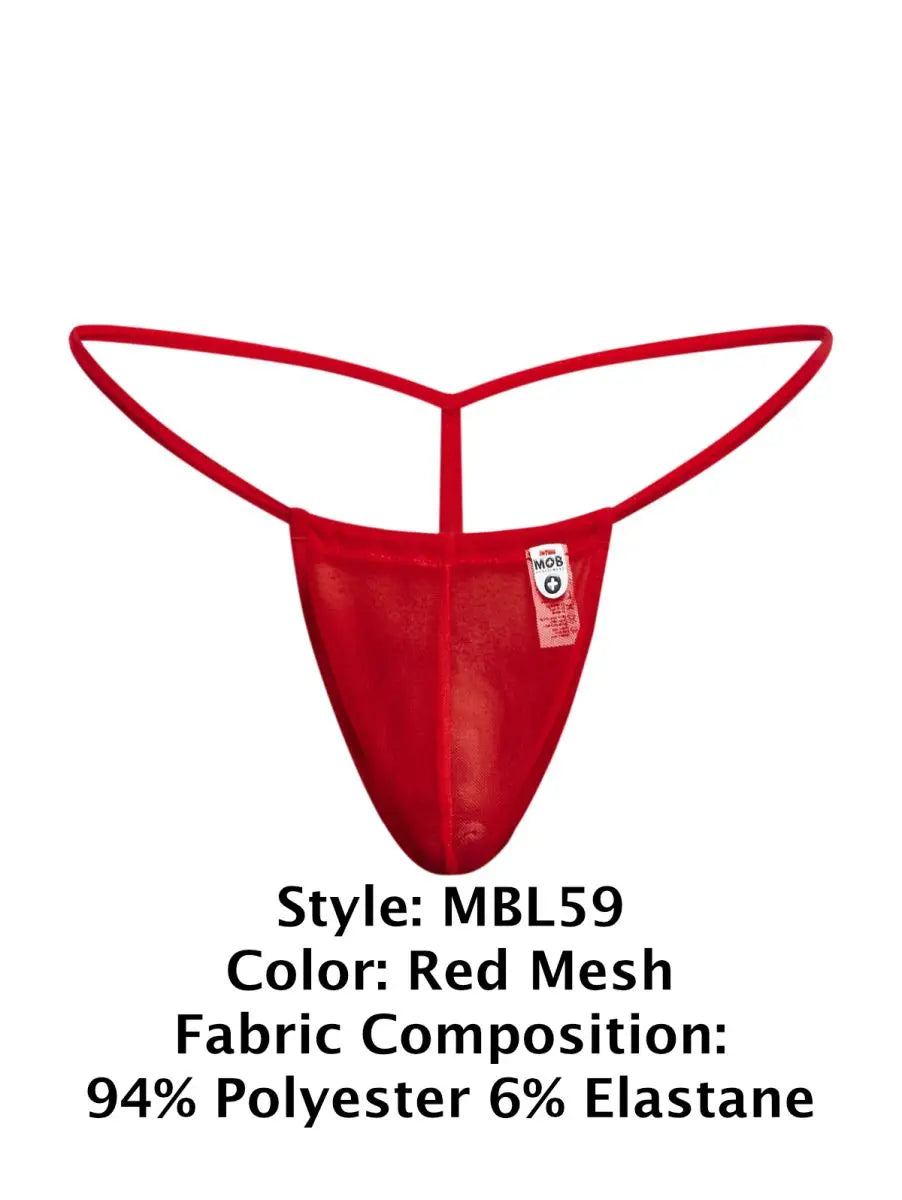 MaleBasics 남성 속옷 MBL59 메쉬 지스트링 색상 레드 메쉬