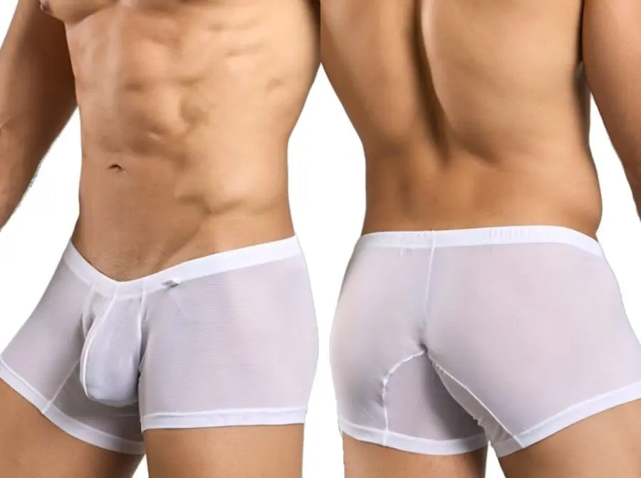MaleBasics 남성 속옷 MBL78 레이스 트렁크 색상 화이트 메쉬