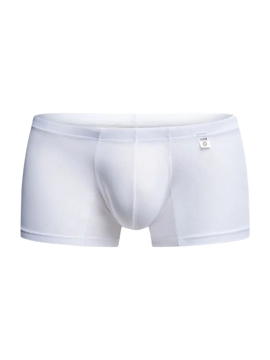 MaleBasics 남성 속옷 MBL78 레이스 트렁크 색상 화이트 메쉬