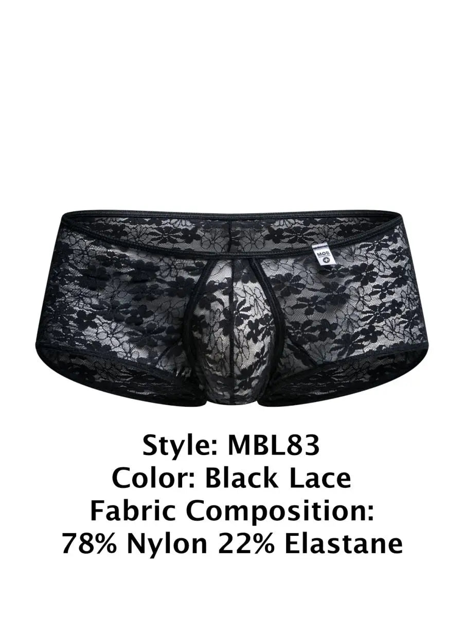 MaleBasics メンズアンダーウェア MBL83 ループチーキートランクス ブラックレース