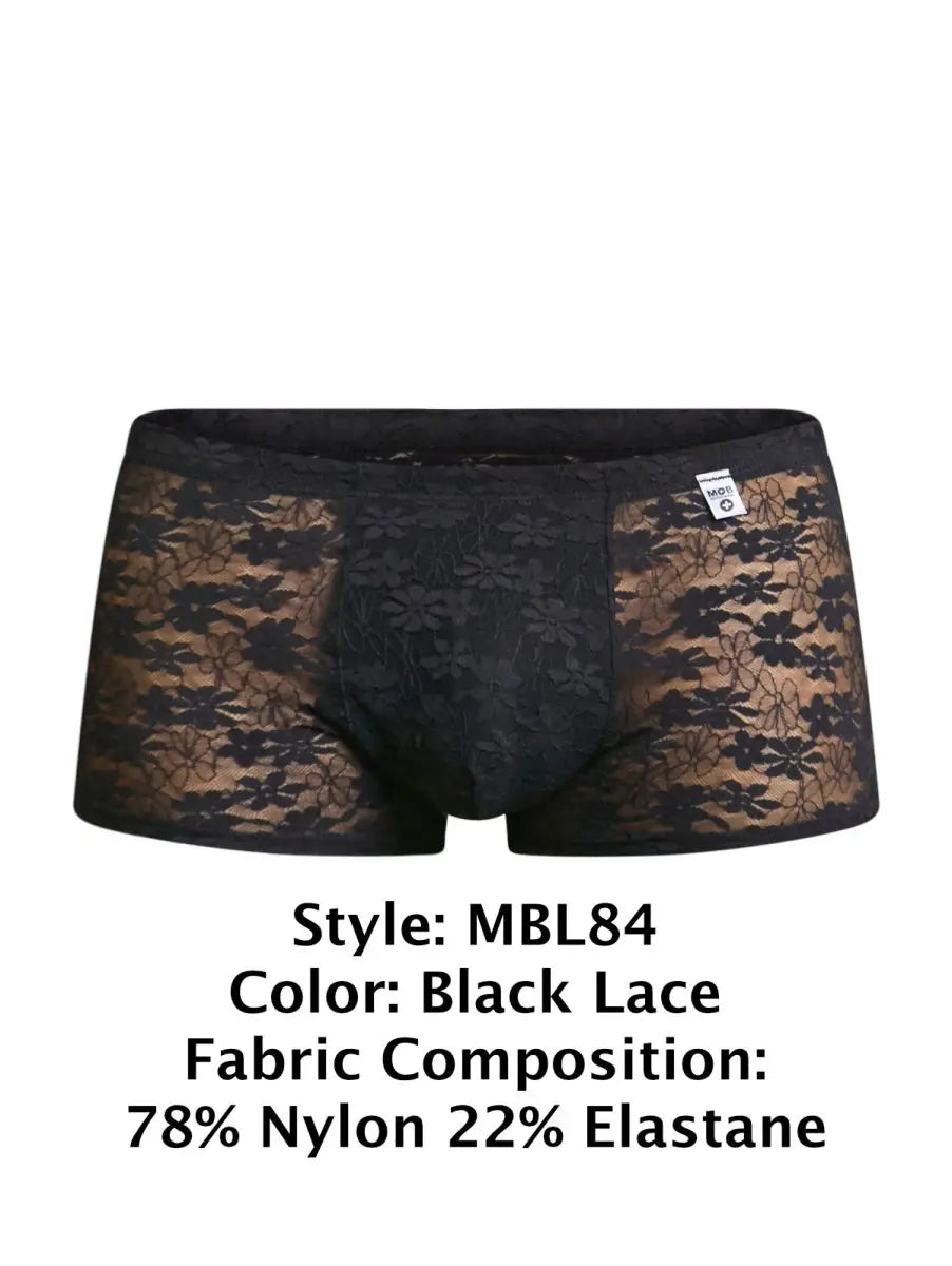 MaleBasics 남성 속옷 MBL84 클래식 파우치 트렁크 색상 블랙 레이스