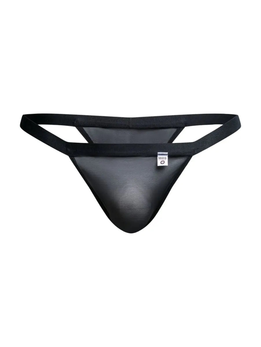 MaleBasics 남성 속옷 MBL85 Y 섹시 티팬티 색상 블랙 메시