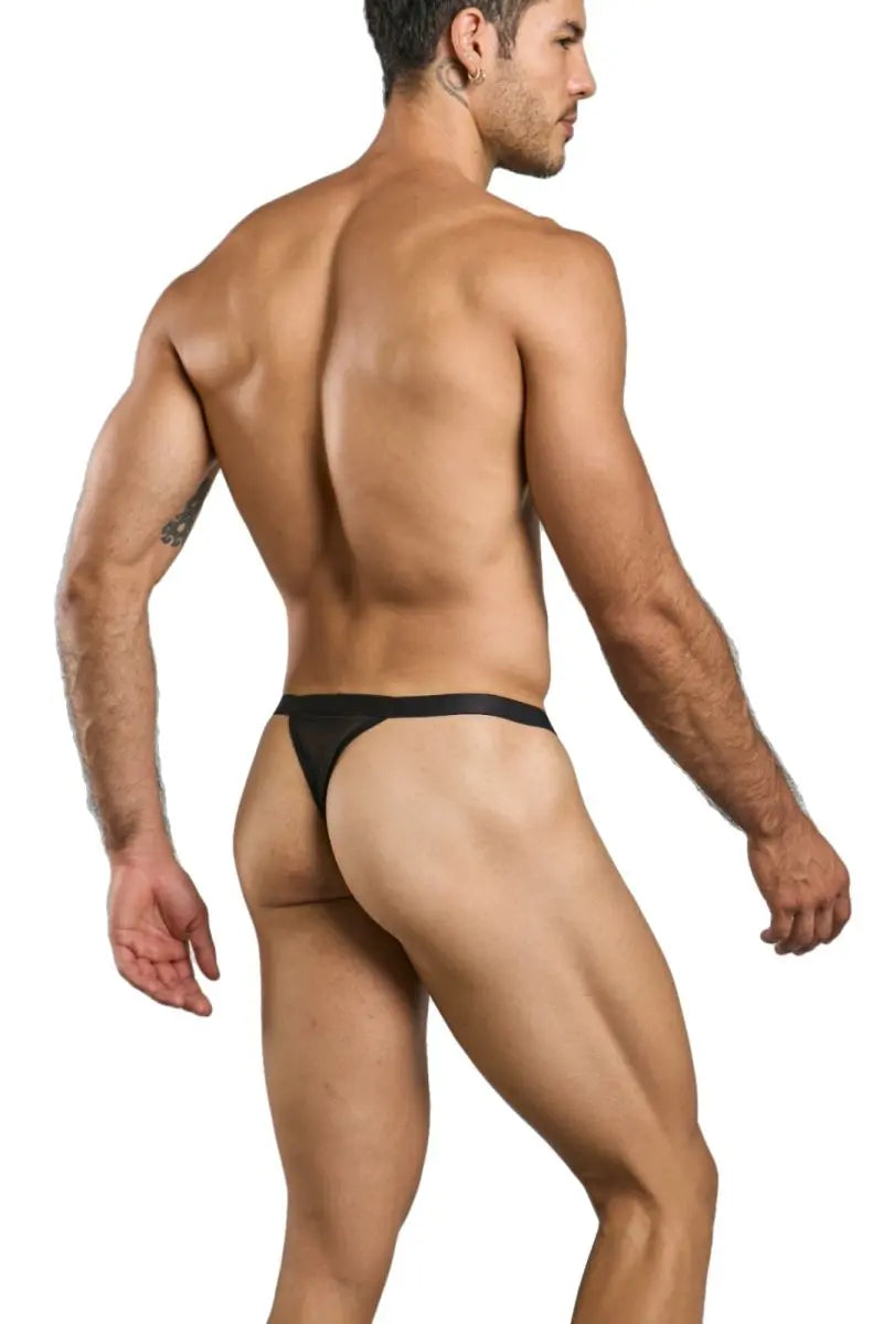 MaleBasics 남성 속옷 MBL85 Y 섹시 티팬티 색상 블랙 메시