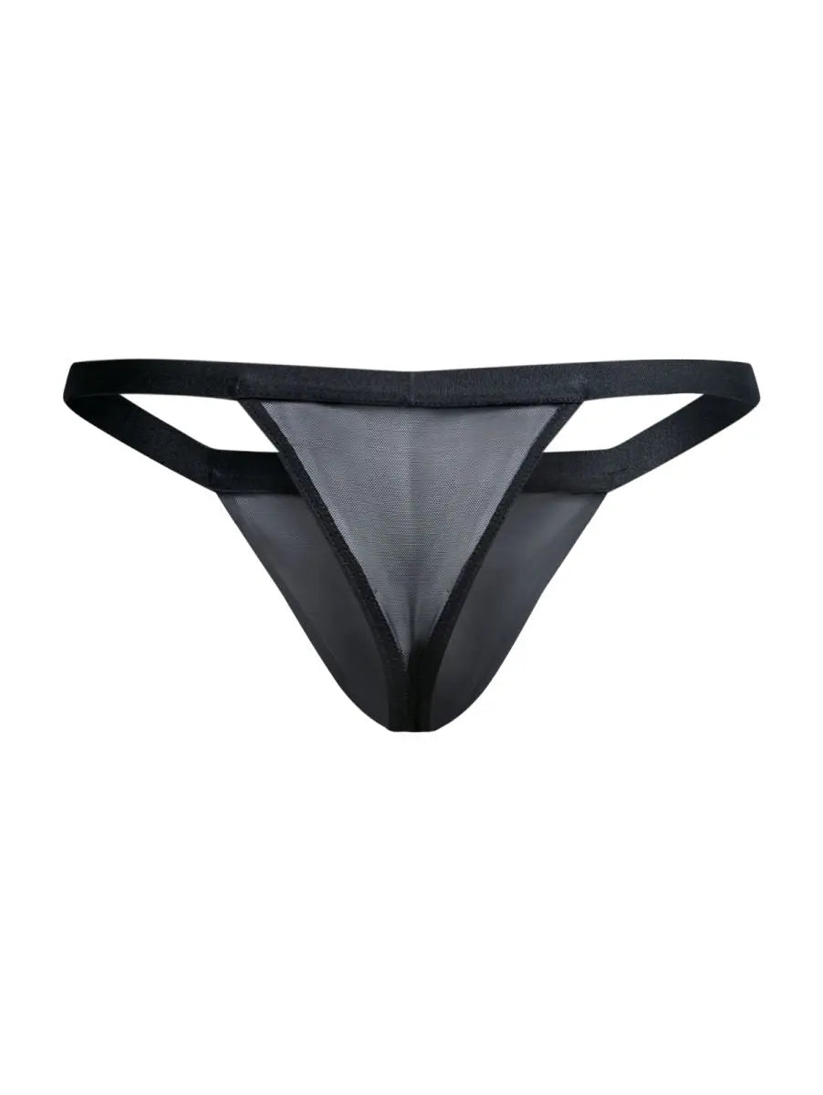 MaleBasics 남성 속옷 MBL85 Y 섹시 티팬티 색상 블랙 메시